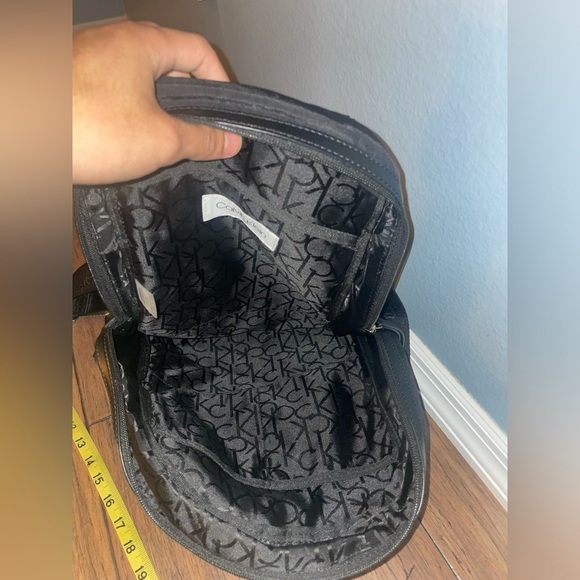 Black black Calvin Klein backpack fall backpack winter backpack travel bag - Picture 8 of 12
